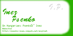 inez psenko business card